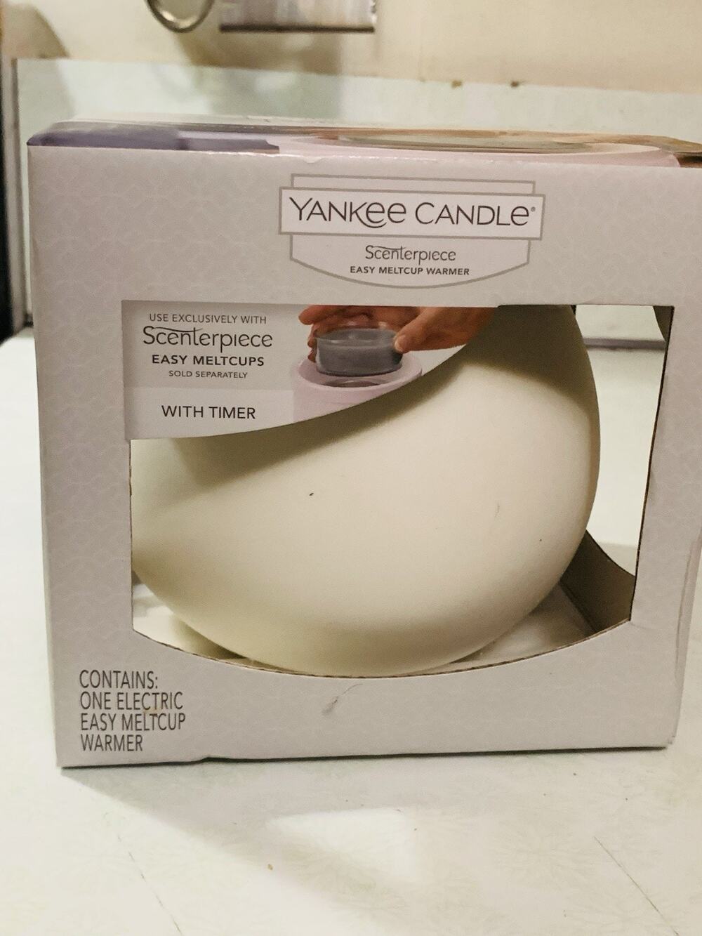 Yankee Candle Scenterpiece Mia Wax Warmer Cream Easy MeltCup Timer Home Decor